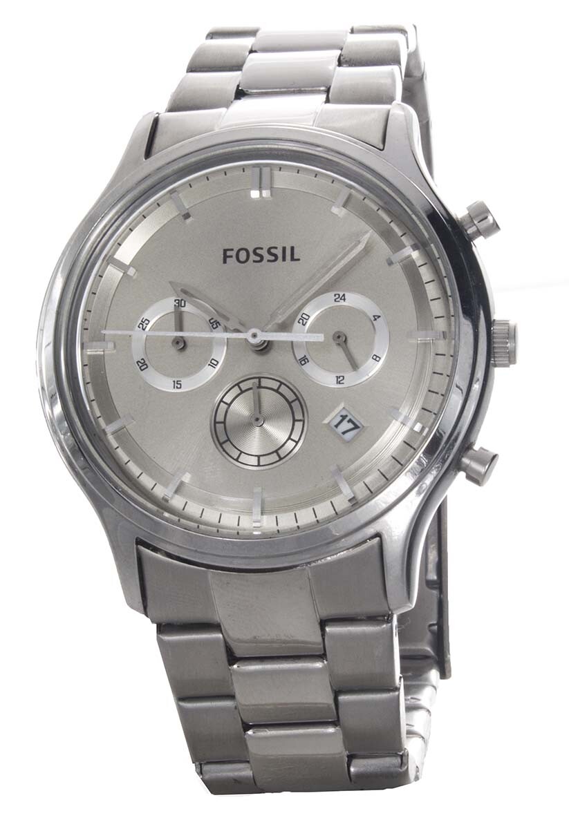 Fossil FS4669 Ansel Beige Dial Stainless Steel Chronograph Men's