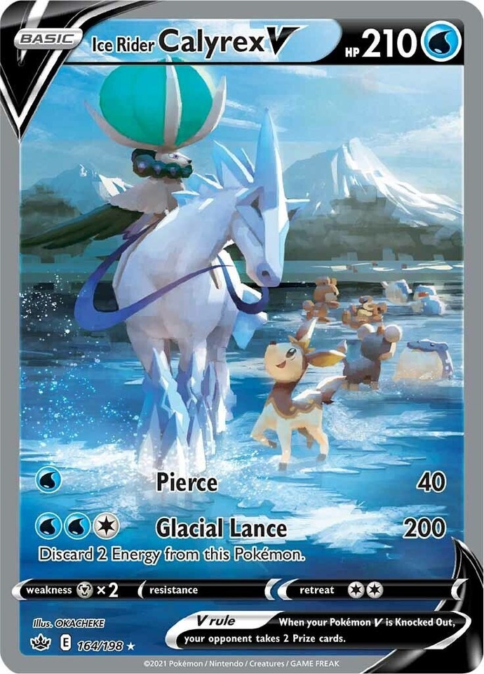 Ice Rider Calyrex V 164/198 Swsh06: Sword & Shield - Chilling Reign - 1 of 1