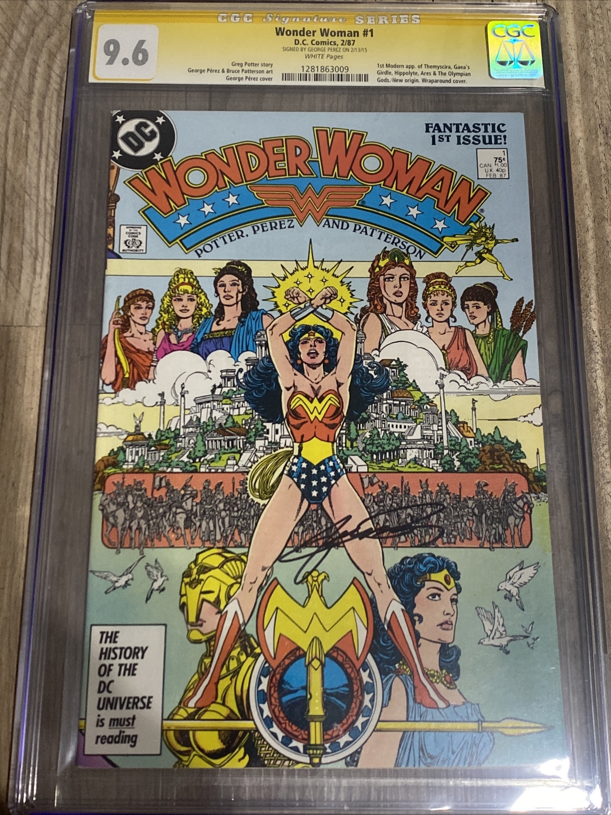 WONDER WOMAN 1 (1987) CGC 9.6 SS George Perez 1st modern Themyscira | eBay