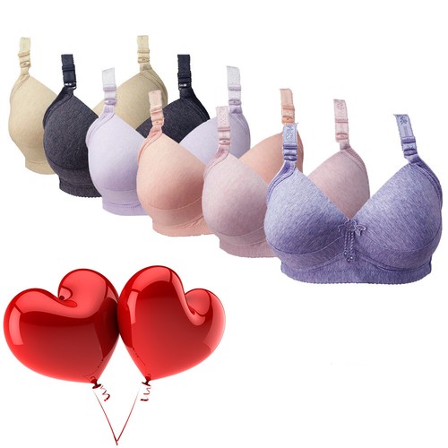 Mature Womens Bras Wireless Cotton Thin Padded Sexy Lingerie Underwear AA A B C - Picture 2 of 15