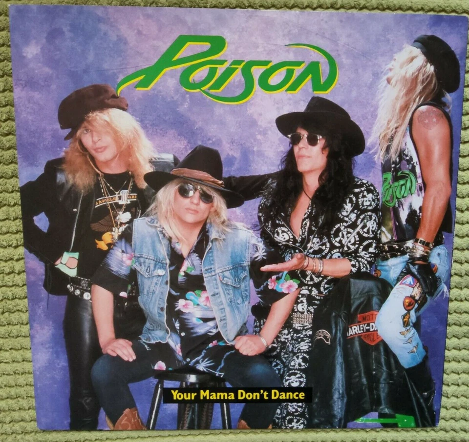 Poison – Your Mama Don't Dance, 1988 - 12" single vinyl record, picture sleeve - Image 3 of 4