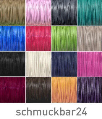 MARKENLOS Ø 1,5 mm / 5 Meter gewachste Polyester Schnur Seil Kordel / viele Farben!
