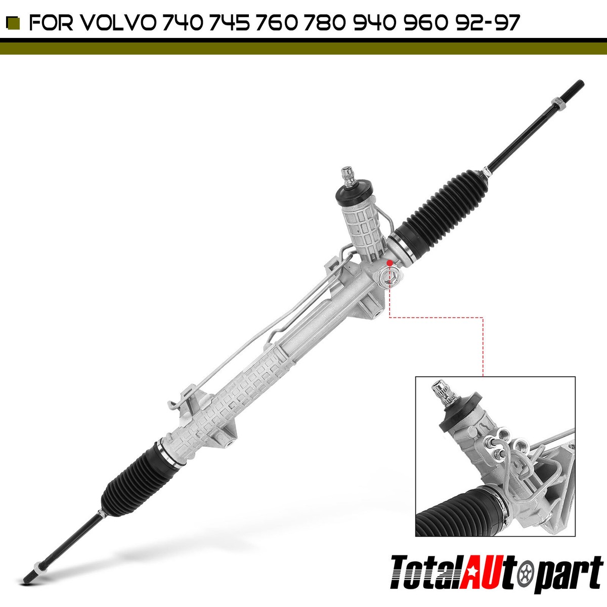 Power Steering Rack and Pinion Assembly for Volvo 740 85-92 745