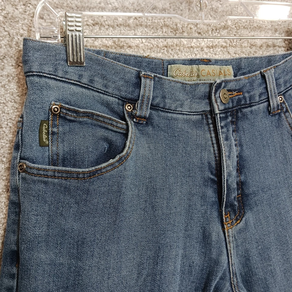 Cabelas Fleece Lined Jeans Womens 10 Reg Blue Thermal Outdoors Winter Snow 30x30 - Image 4 of 4