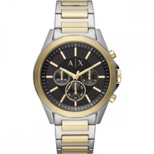 Image of 100% Genuine Armani Exchange AX2617 Two Tone Gold Bracelet Chronograph Watch