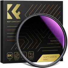 K&F Concept GND8 Soft Graduated Neutral Density ND Filter 49/55/58/67/72/77/82mm