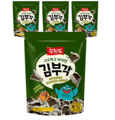 Gwangcheon Crispy Seaweed Chips/Fritted Dried Laver/KOREAN Original BUGAK 50g...