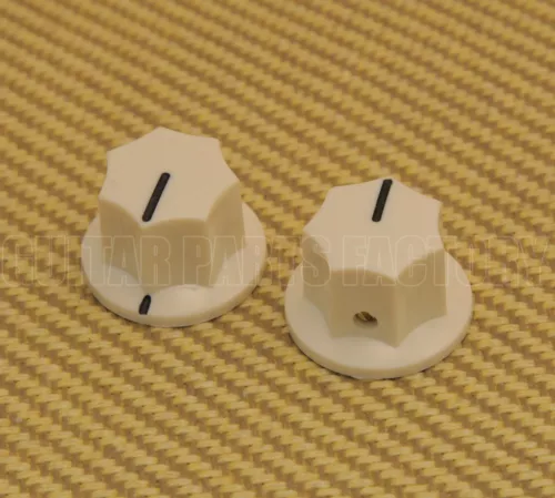 PK-3256-028 2 Cream Solid Shaft Jazz Bass Jaguar & Fender Mustang® Knobs Guitar