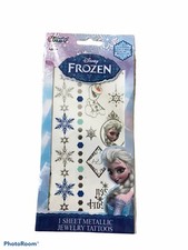 Disney FROZEN Metallic Jewelry Tattoos NEW 1 Sheet