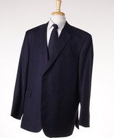 $2995 Oxxford 1220 Solid Navy Blue Superfine Wool Suit Us 50 R Two-button on sale $2995 Oxxford 1220 Solid Navy Blue Superfine Wool Suit Us 50 R Two-button on sale