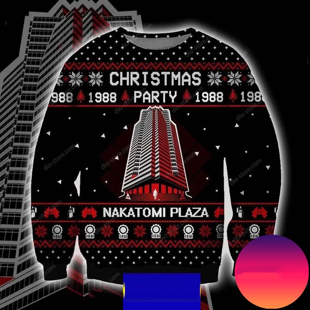 Nakatomi Plaza Christmas Ugly Sweater Size S-5XL