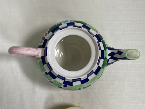 Grazia Deruta Italy My Garden Large Teapot Sharon Frantz Rare Italy Majolica - Picture 5 of 12