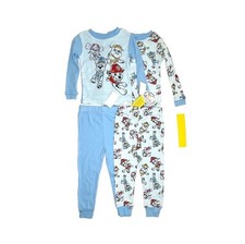 nickelodeon Paw Patrol Pajama Set 4PC Toddler Girl Size 3T Cotton Blue/ White