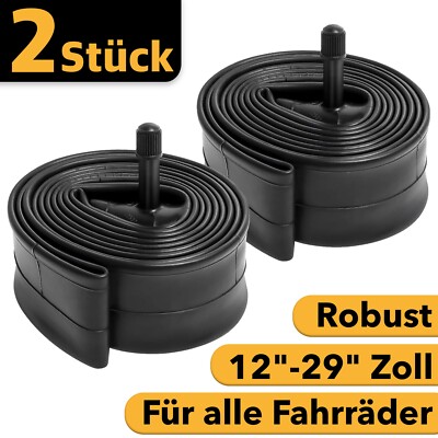 2x Fahrradschlauch 8-10-12-14-16-20-24-26-27-28-29 Zoll Fahrrad Schlauch Wählbar