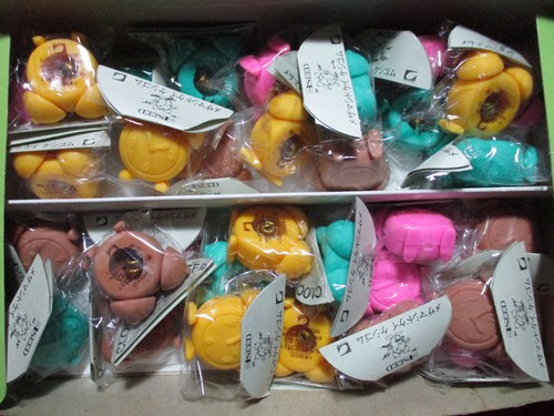 Store Counter Display Box 1980s Rubber Alarm Clock Eraser Gomme Vintage Japan - Foto 3 di 6