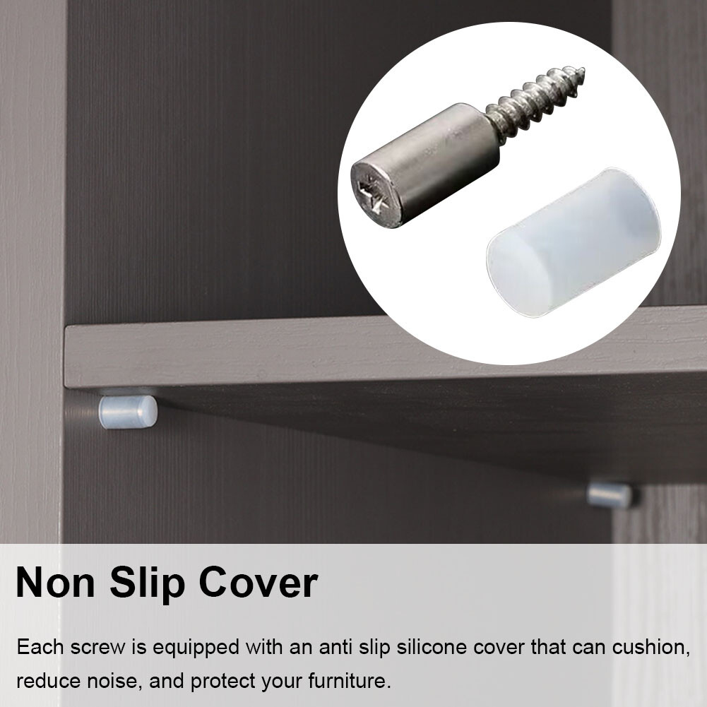 20pcs Laminate Support With Sleeve Self Tapping Screws Bookshelf Anti