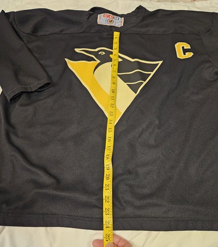 Maglia grafica vintage anni 90 MARIO LEMIEUX Pittsburgh Penguins CCM TG XL EX COND - Foto 3 di 13