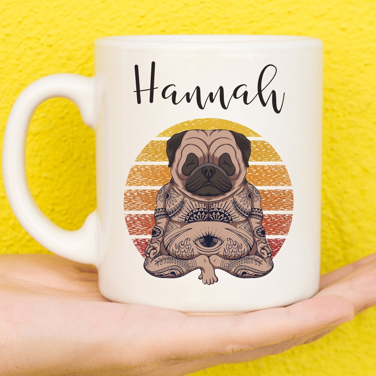 Pug Mug Pug Gift For Dog Lovers Personalised Pug Mug Dog Mum Dog Dad Mothers Day