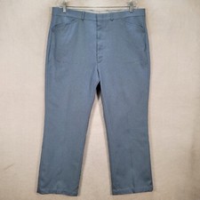 Vtg Farah Flex Light Blue Mens Pants Western Classic Straight Trouser Size 38