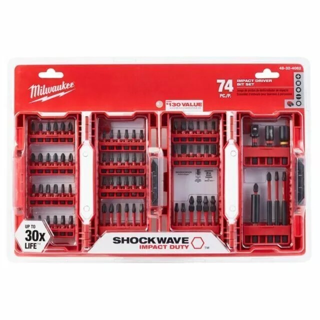 Milwaukee 48-32-4062 Shockwave Impact Duty Driver Bit Set - 74