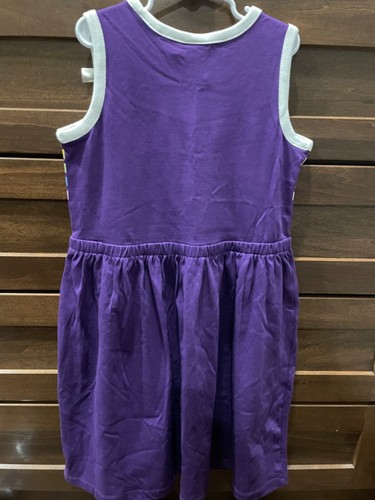 Hanna Andersson retro purple rainbow stripe tank dress size 10 140 NWT - Picture 4 of 5