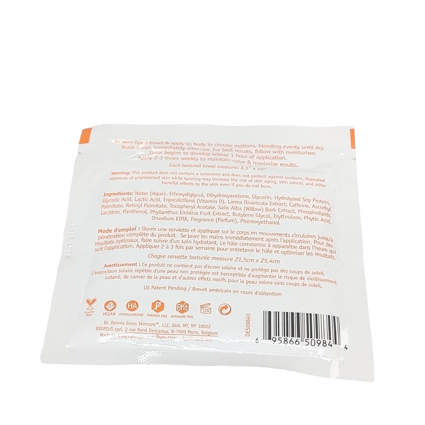Dr. Dennis Gross Alpha Beta Glow Pad For Body weD vitamin 0.5 oz As Pictured