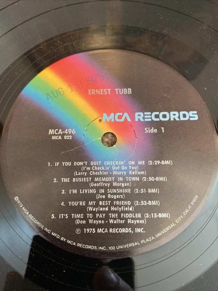 33 rpm vinyl ernest tubb 1975 - Image 4 of 4
