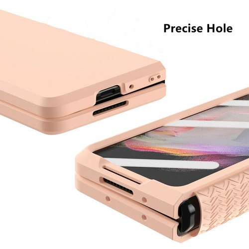 For Samsung Galaxy Z Fold 2 3 5 Silicone Case Hinge Cover With Screen Protector - Picture 5 of 16
