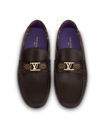 New Authentic Louis Vuitton Hockenheim Monogram Loafers 7 LV