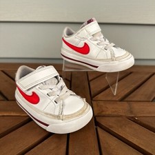 Nike Shoes 5C Court Legacy Lift TD White Bright Crimson DA5382-122 Rare Sneaker