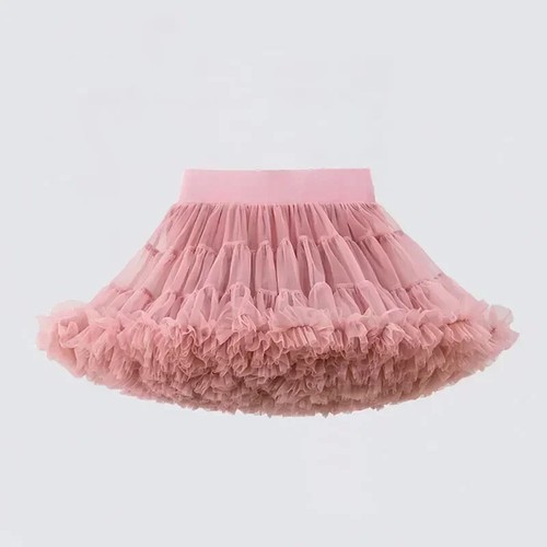 1-8T Lace Skirt Girls Fluffy Chiffon Solid Colors Skirts Girl Skirt Christmas - Picture 17 of 34
