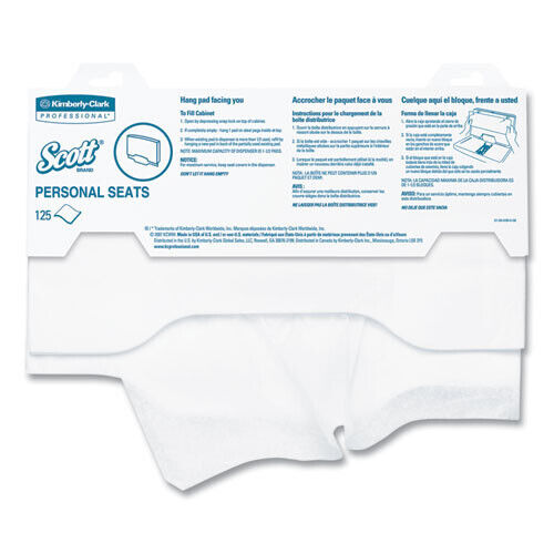 Personal Seats Sanitary Toilet Seat Covers, 15" X 18", 125/Pack,