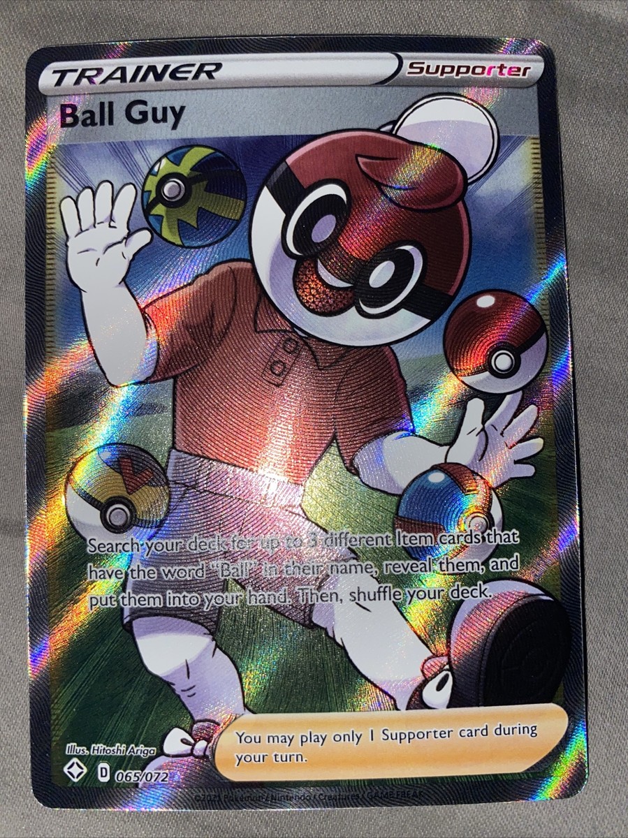 ball guy rare league card Amazon.com: Ball Guy 057/072 - Shining Fates - x4 Playset main image 0