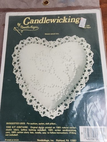 Candlewicking by Needle Magic Pin Cushion Kit Tulip Heart - Picture 2 of 6