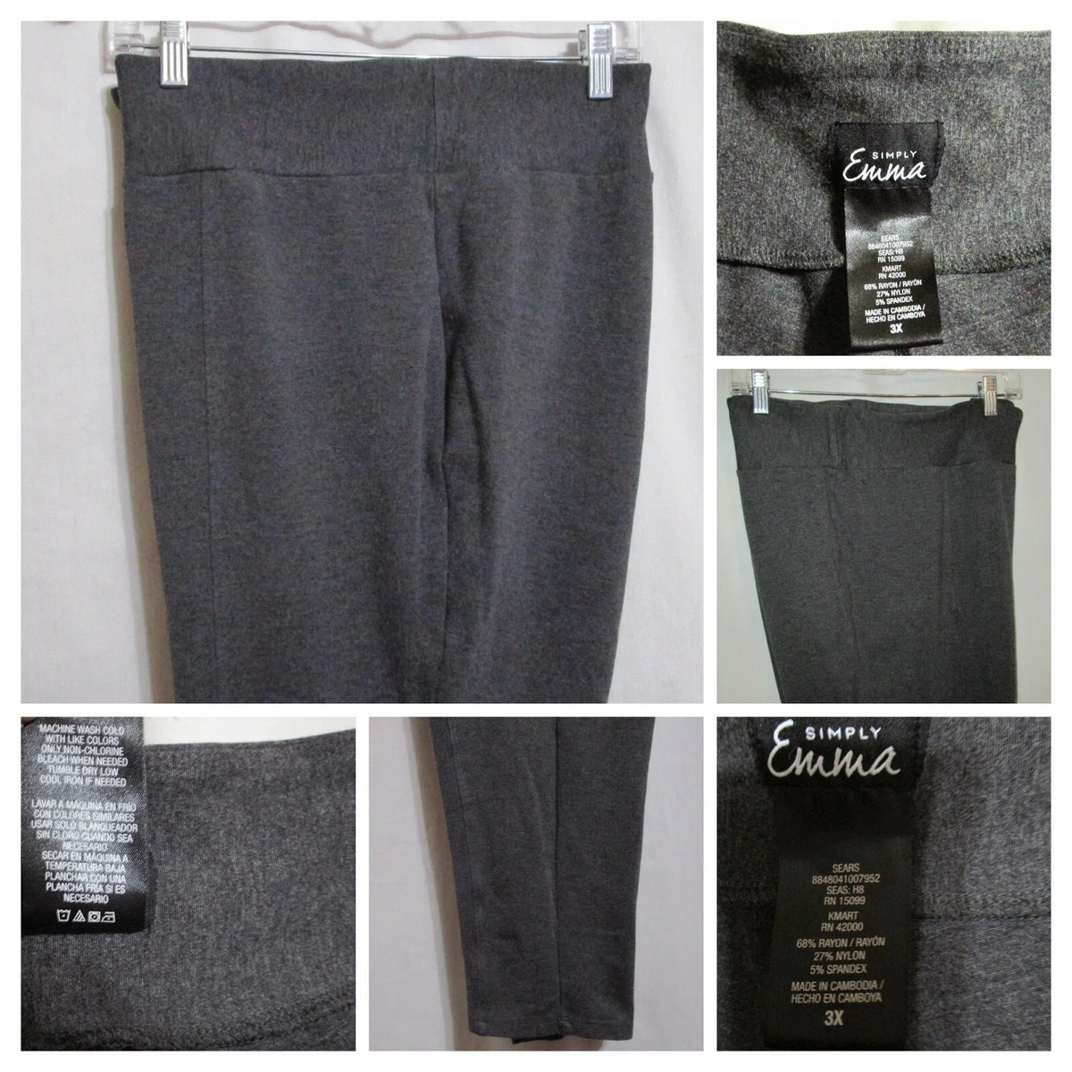 Simply emma women's store plus skinny pants