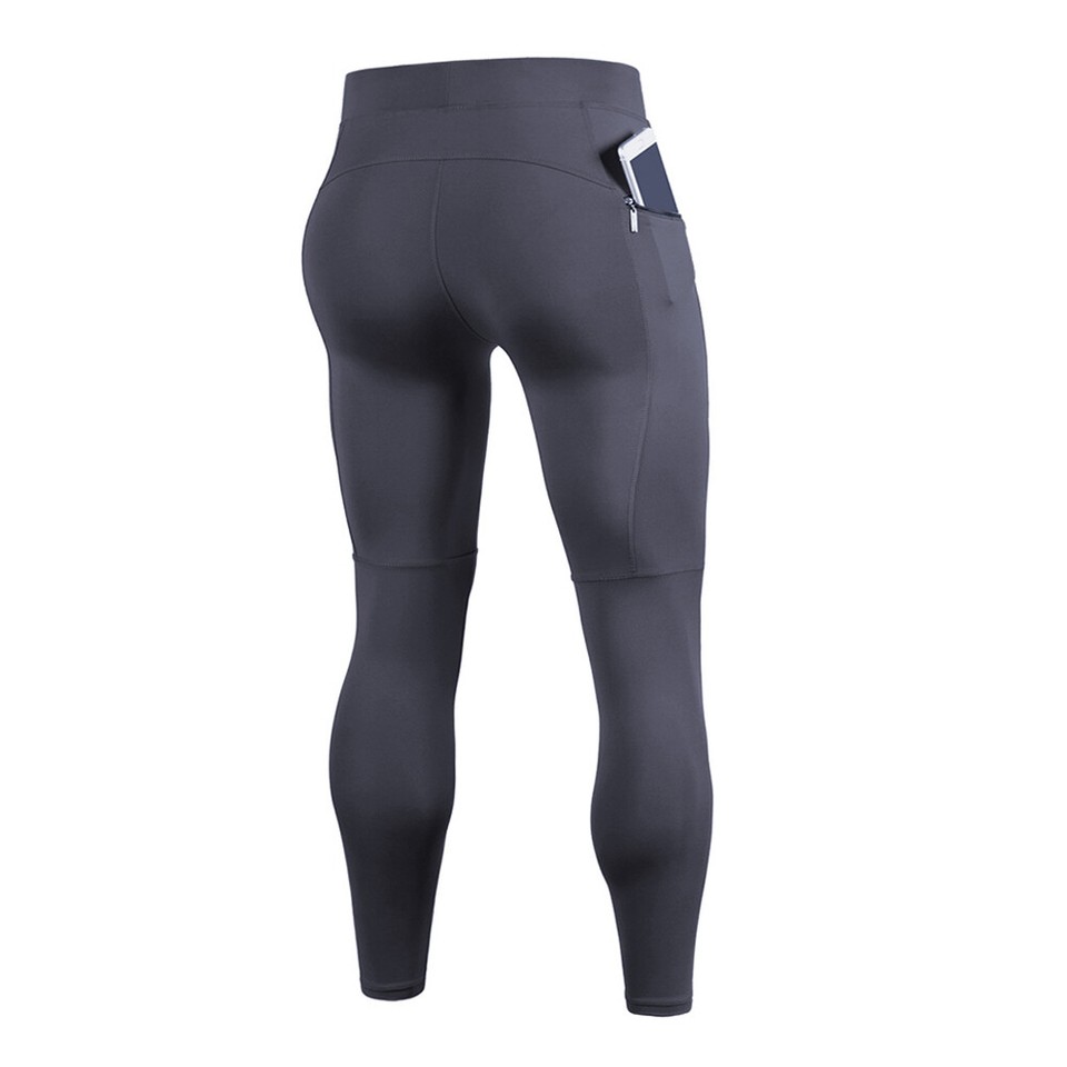 Mens Compression Trousers Sports Gym Fitness Workout Running Leggings