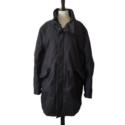 Helmut Lang Men Jacket Black XL Mid-Length Winter Coat Cargo Helmut Lang Men Jacket Black XL Mid-Length Winter Coat Cargo