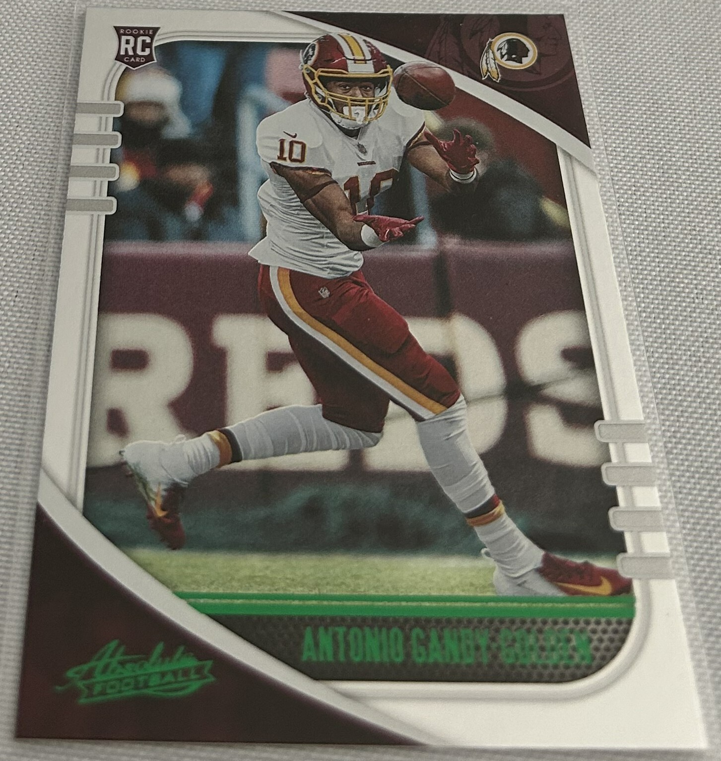 2020 Absolute Football Antonio Gandy-Golden Washington Redskins Green Rookie 108