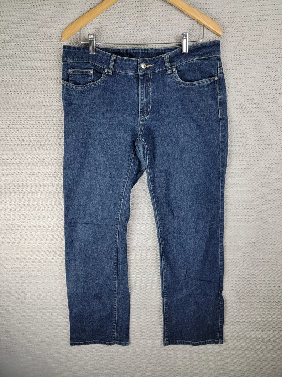 Jockey Jeans Denim pants women size 12 33 X 31 blue straight leg