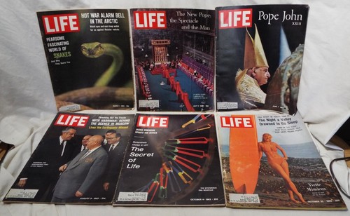 Lot of 20 Old 1963 Assorted LIFE MAGAZINE Castro Pope John Greece NICE ADS - Imagen 6 de 13