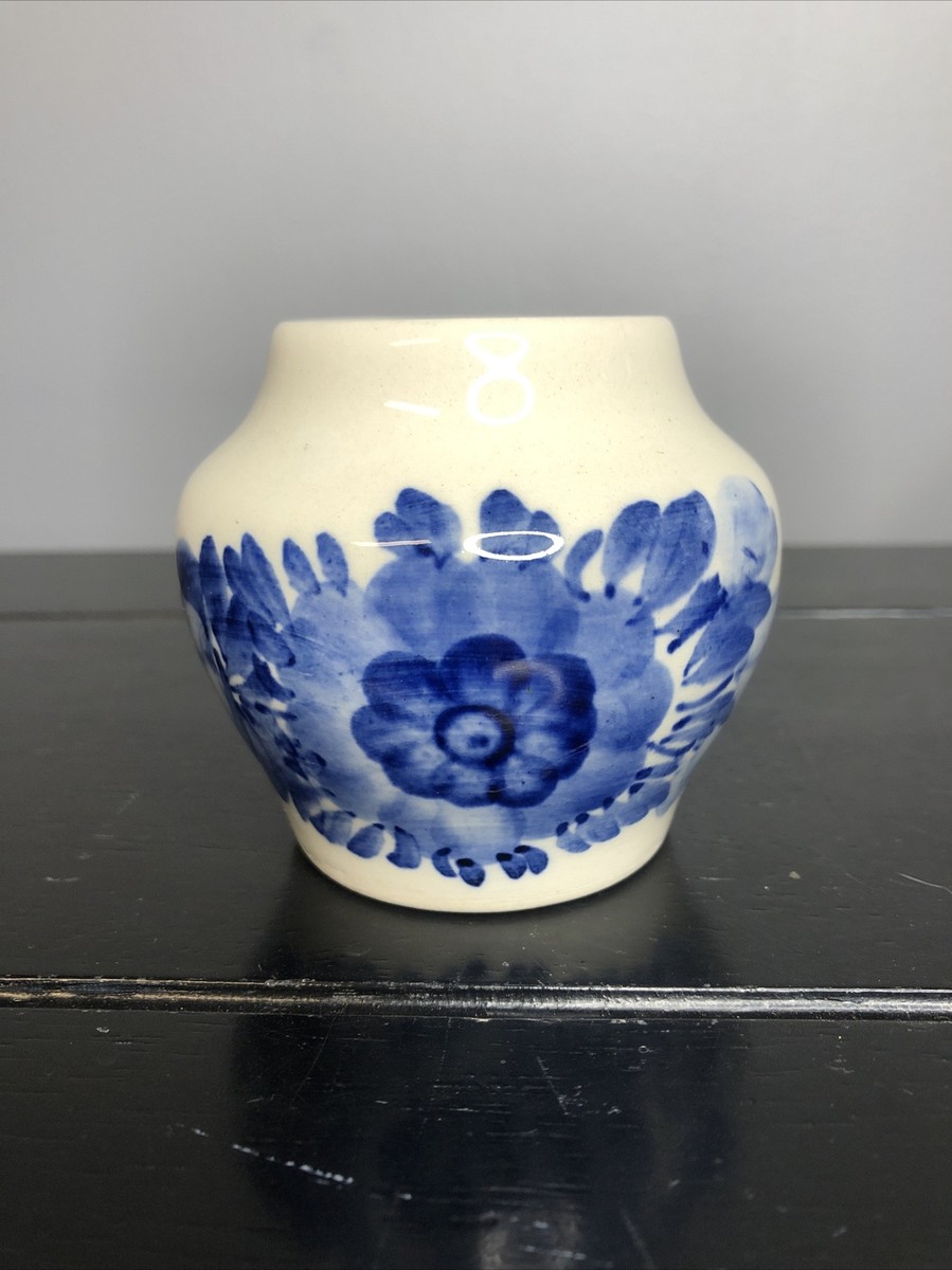 Vtg Poland ZF Kolo Hand Painted Ceramic Pottery Bud Vase, Vase And