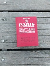 Ancien PLAN TARIDE PARIS METRO AUTOBUS 1974 Vintage 