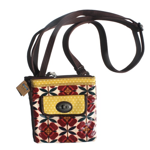 Fossil Vintage Y2K Purse Black Leather Small Crossbody Bag  display picture 2