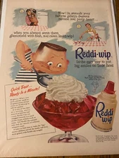 Vintage 1953 Reddi Wip Dairy Cream Freckled Boy With Crew Cut ad