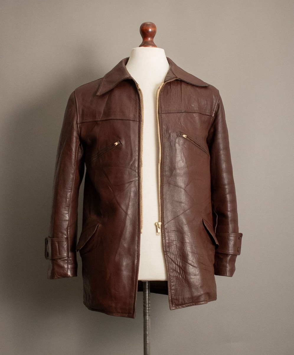 40's WWⅡ French CJF LeatherCyclistJacket 40's] WWⅡ French CJF Leather Cyclist Jacket
