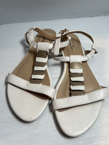 Jenny Fairy Size 39 Cream & Gold Slingback Synthetic Women Sandal Shoes - Picture 5 of 10