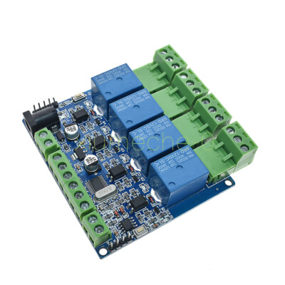 12V Modbus RTU 4 Way Relay Module STM8S103 4 Road Input RS485 Communication