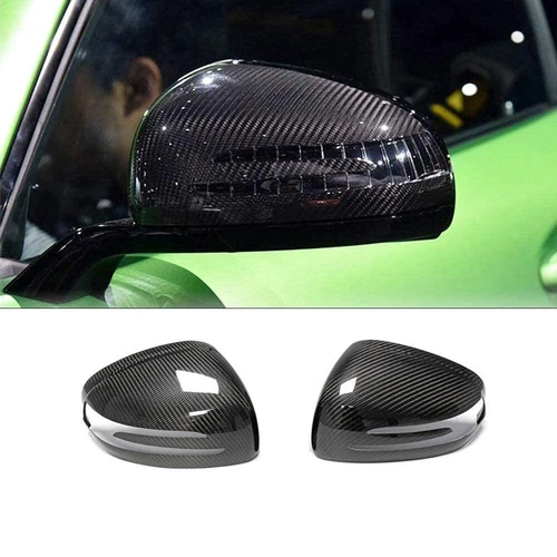 Dry Carbon Fiber Mirror Cover Caps For Benz R172 SLK SLC SL R231  GT Add On