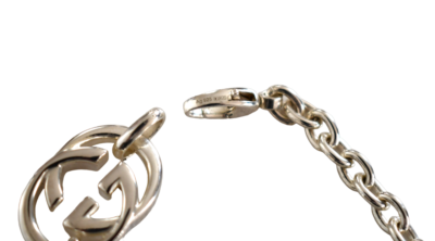 NEW Auth GUCCI *BRITT* INTERLOCKING G LOGO .925 STERLING SILVER