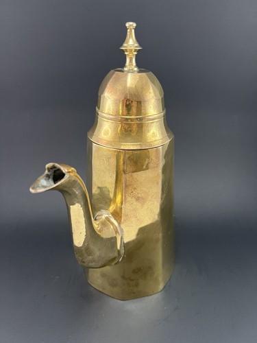 Brass Coffee Pot / Teapot Vintage India 9.25" - Picture 2 of 6